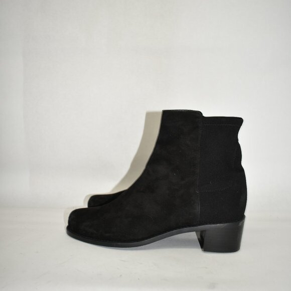 $800 Stuart Weitzman Easyon Reserve 5050 SOCK Bootie Black Suede 9 (PC5.5) - Picture 4 of 8